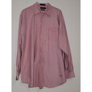 Daniel Cremieux Classic Fit Long Sleeves Button Down Shirt Pink SZ XL‎